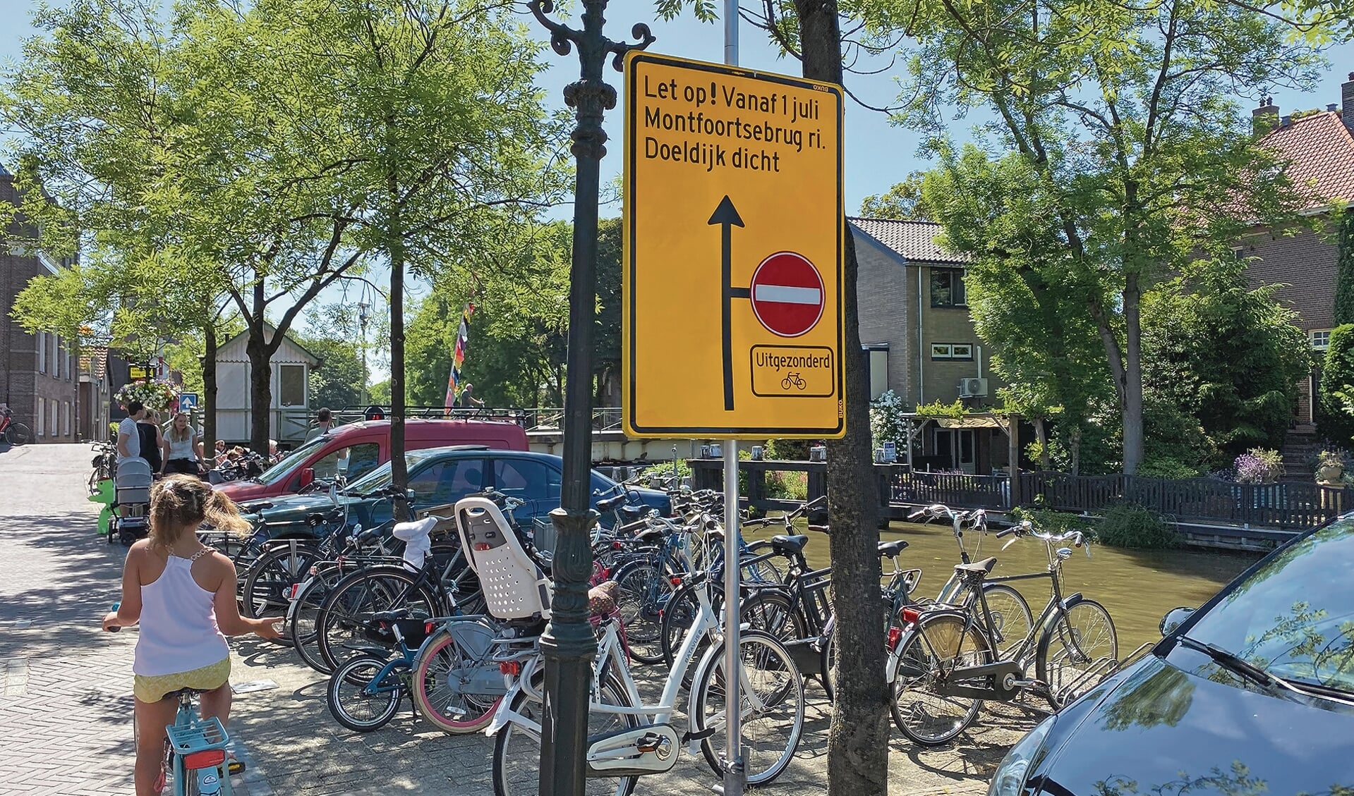 Met gele borden her en der heeft de gemeente Montfoort de inwoners al enkele weken van tevoren willen waarschuwen.