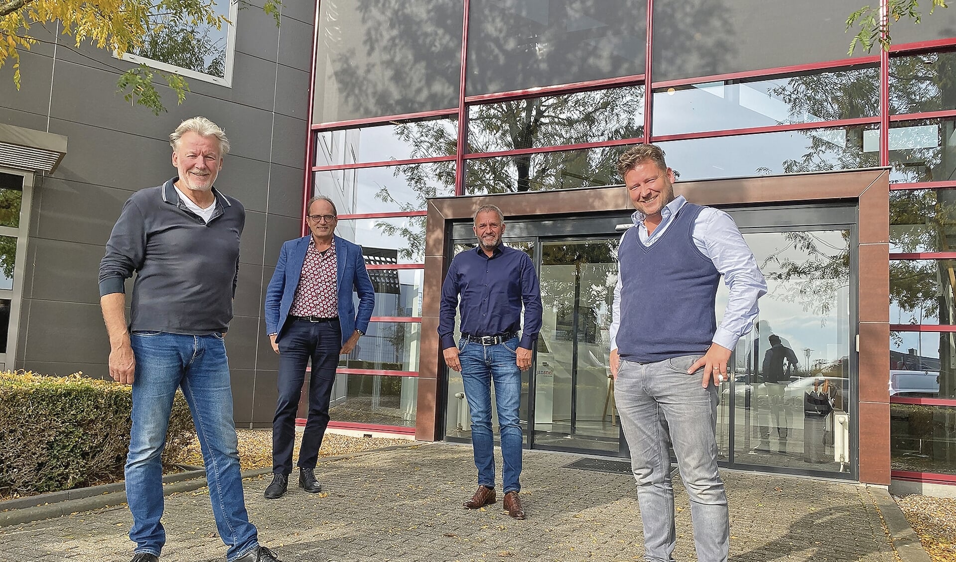 Van links naar rechts Harry van der Voort, Wim van den Pol, Harry van Zandwijk, Eelco Veltman.