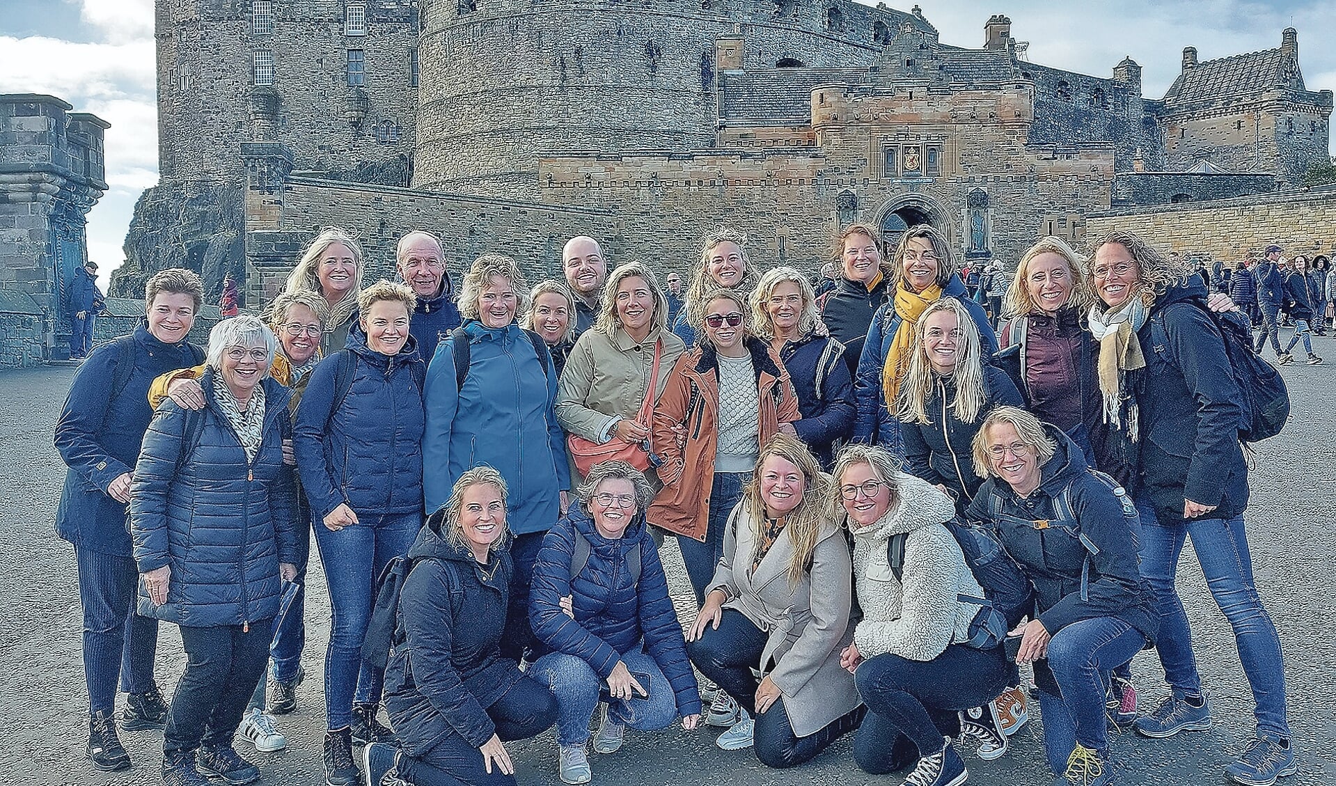 Het team van Basisschool St. Jozefschool voor Edinburgh Castle.