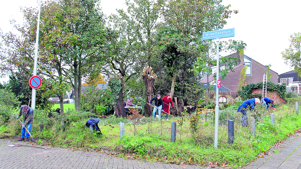 Er waren nog meer mensen aan het werk in de Wildemanstuin dan er op de foto staan.