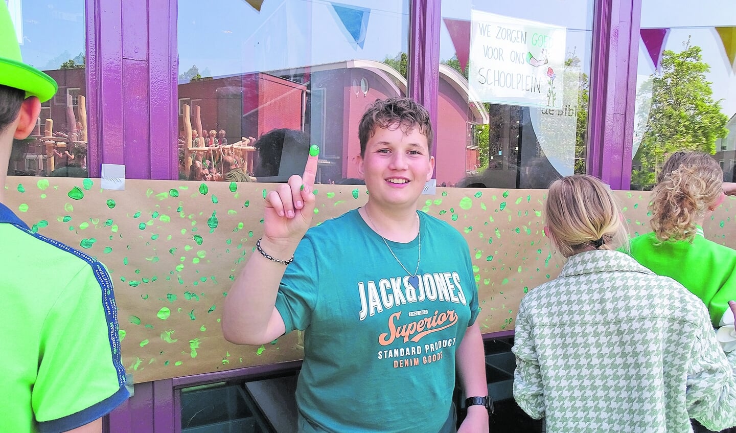 Kinderen uit groep acht kunnen ook nog een poosje genieten van het nieuwe schoolplein.