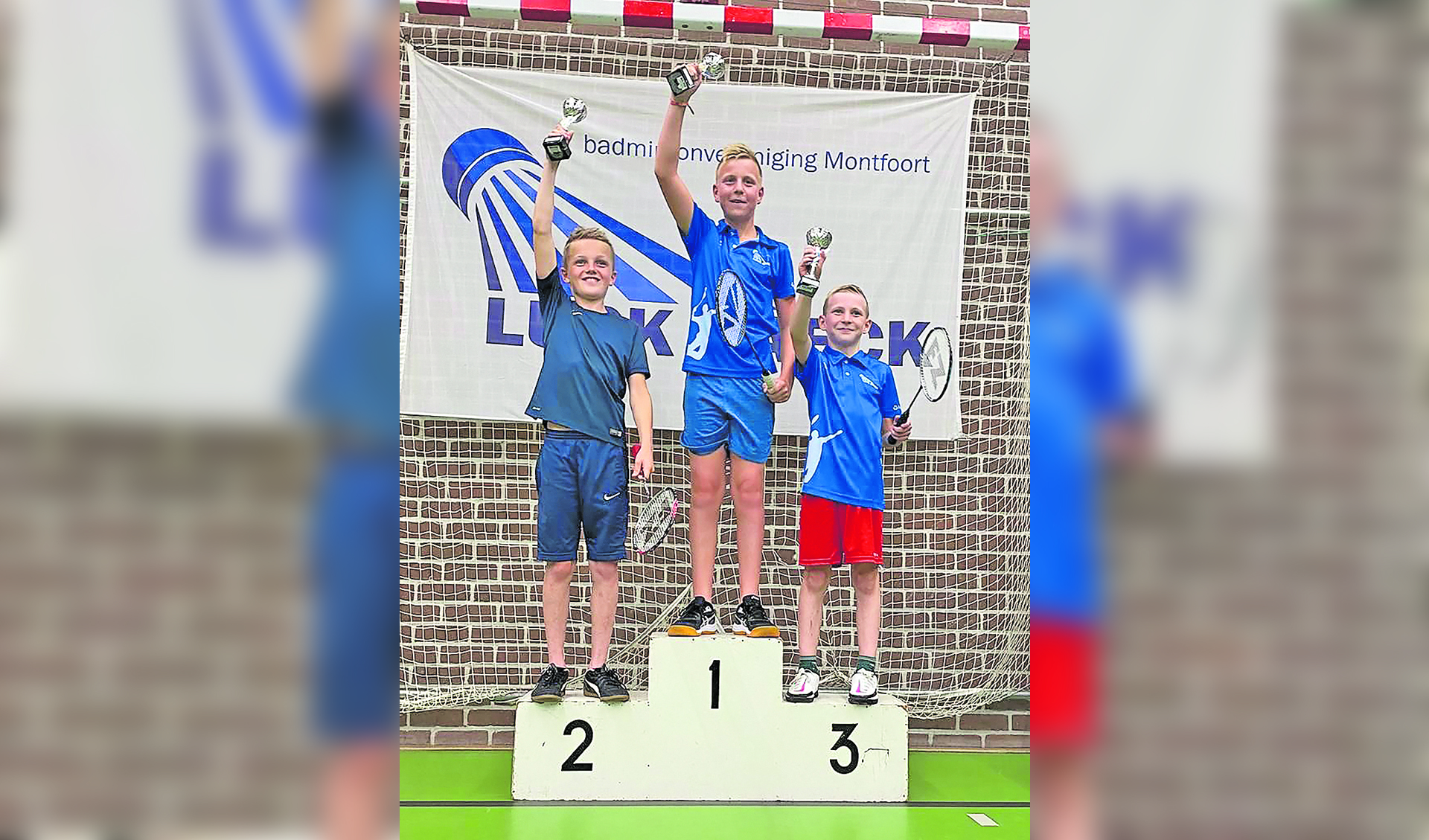 Jeugd 1 op het podium