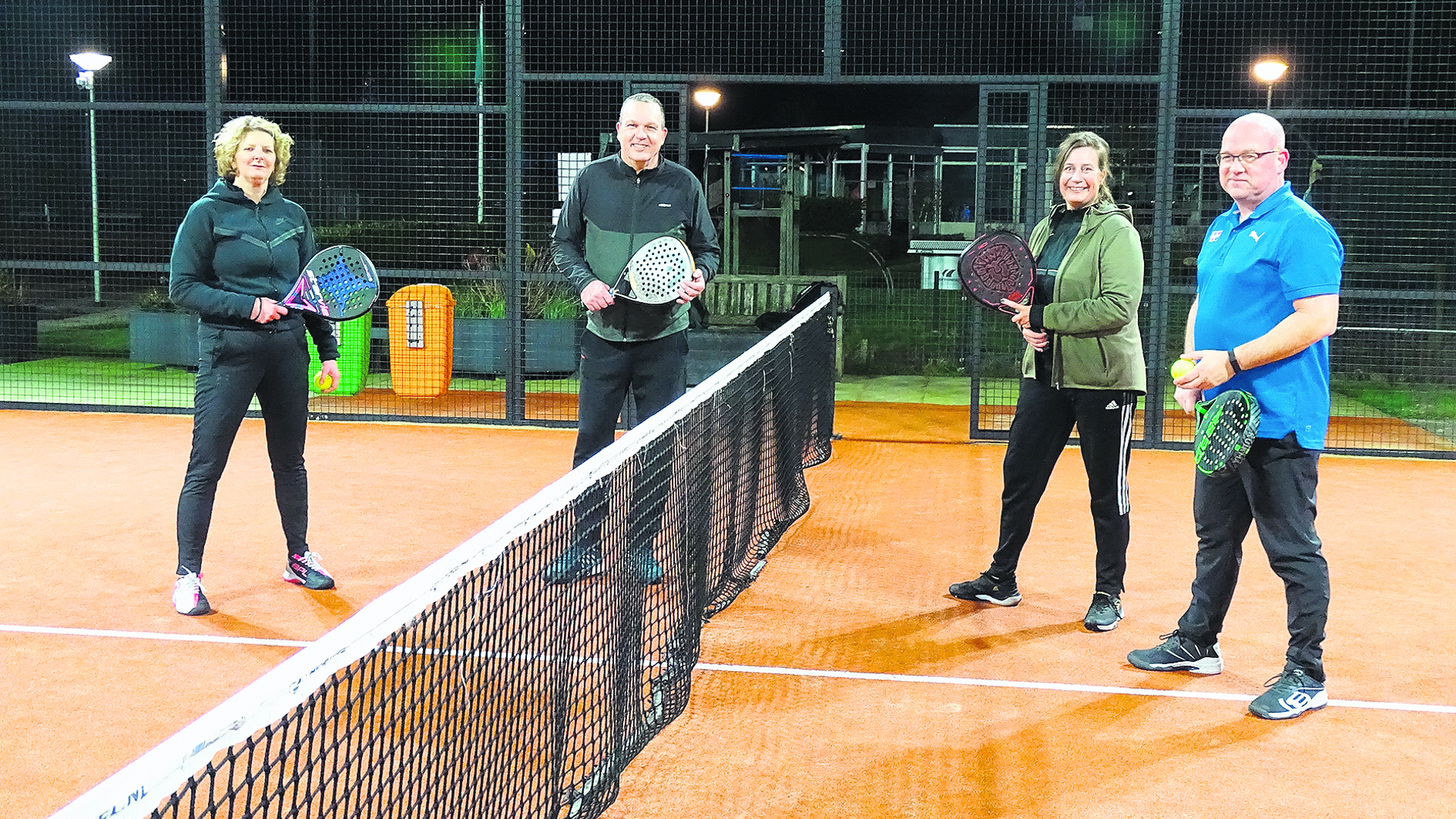 Iedere dag zijn er wel leden op de padelbanen te vinden.