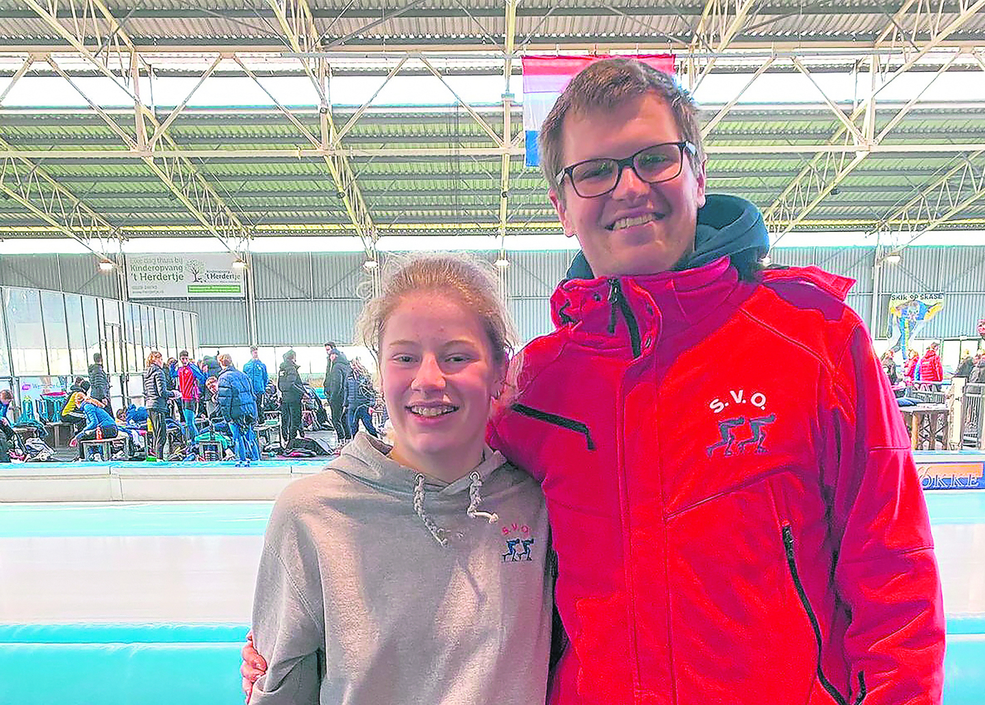 Daphne van Kooten en haar trainer Hessel Koot.
