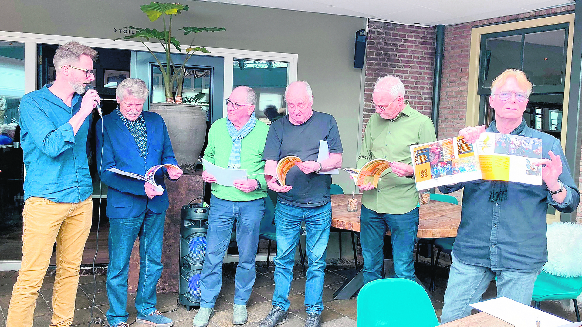 Wim van Baaren jr, Wim van Baaren sr, Bill (Kees) Vermeij, Henk Dekens, Hans Plas, Henri Plas.