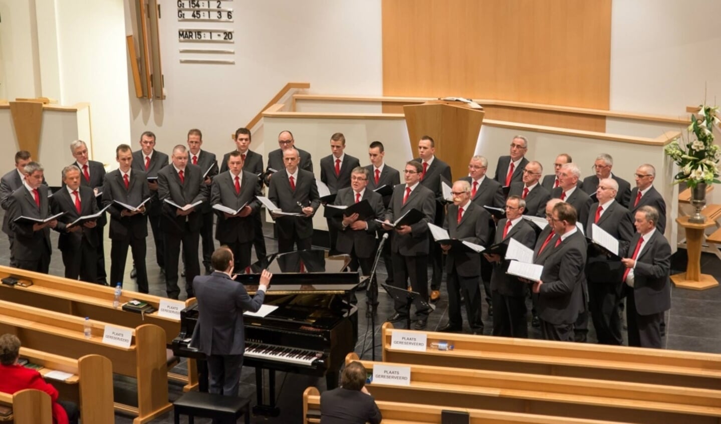 n Archieffoto: Mannenkoor Enu00e9as (op de foto) treedt tijdens het concert samen op met Mannenkoor Siloam.