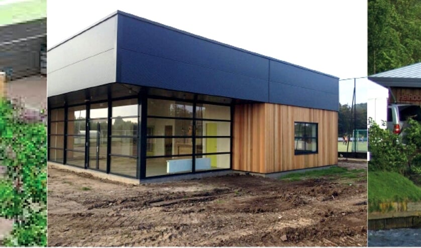 n Voorbeelden van een split-level verenigingsgebouw.