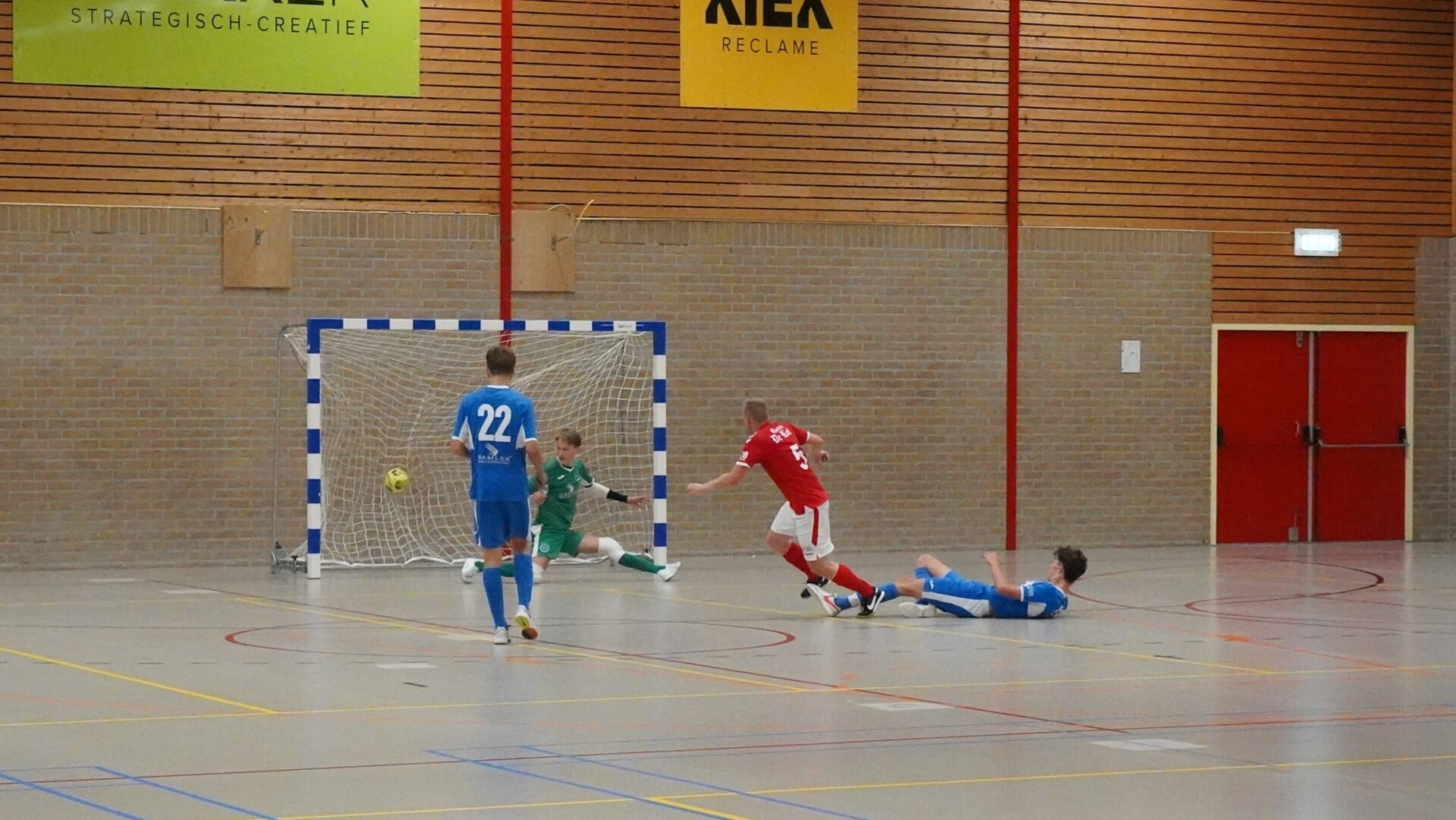 De gelijkmaker (1-1) van Klaas Jelle Romkes tegen FC Marlene.