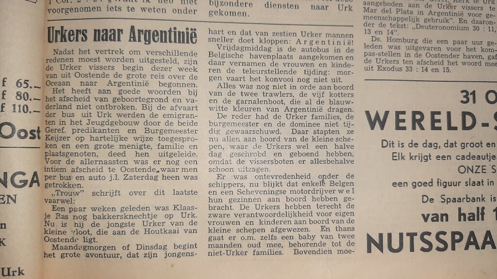 n Artikel uit Het Urkerland van 26 oktober 1951. Onder andere krantenartikelen zijn de basis van het musicalverhaal.