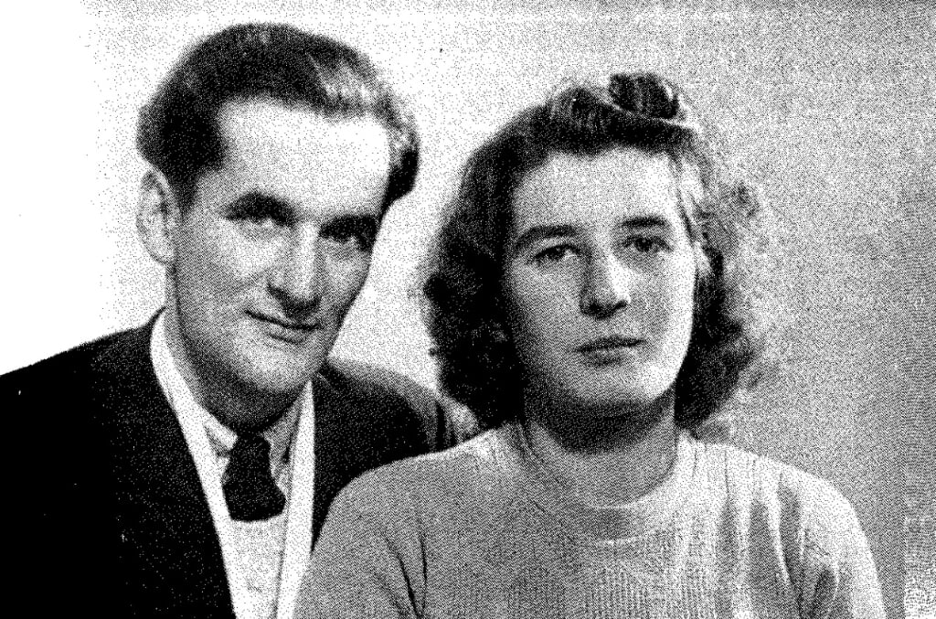 n Louw Hoefnagel en zijn vrouw, toen nog verloofde, Nelie Firet, enkele jaren voor de Watersnoodramp.