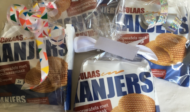 <p>Tafel met stroopwafels</p>