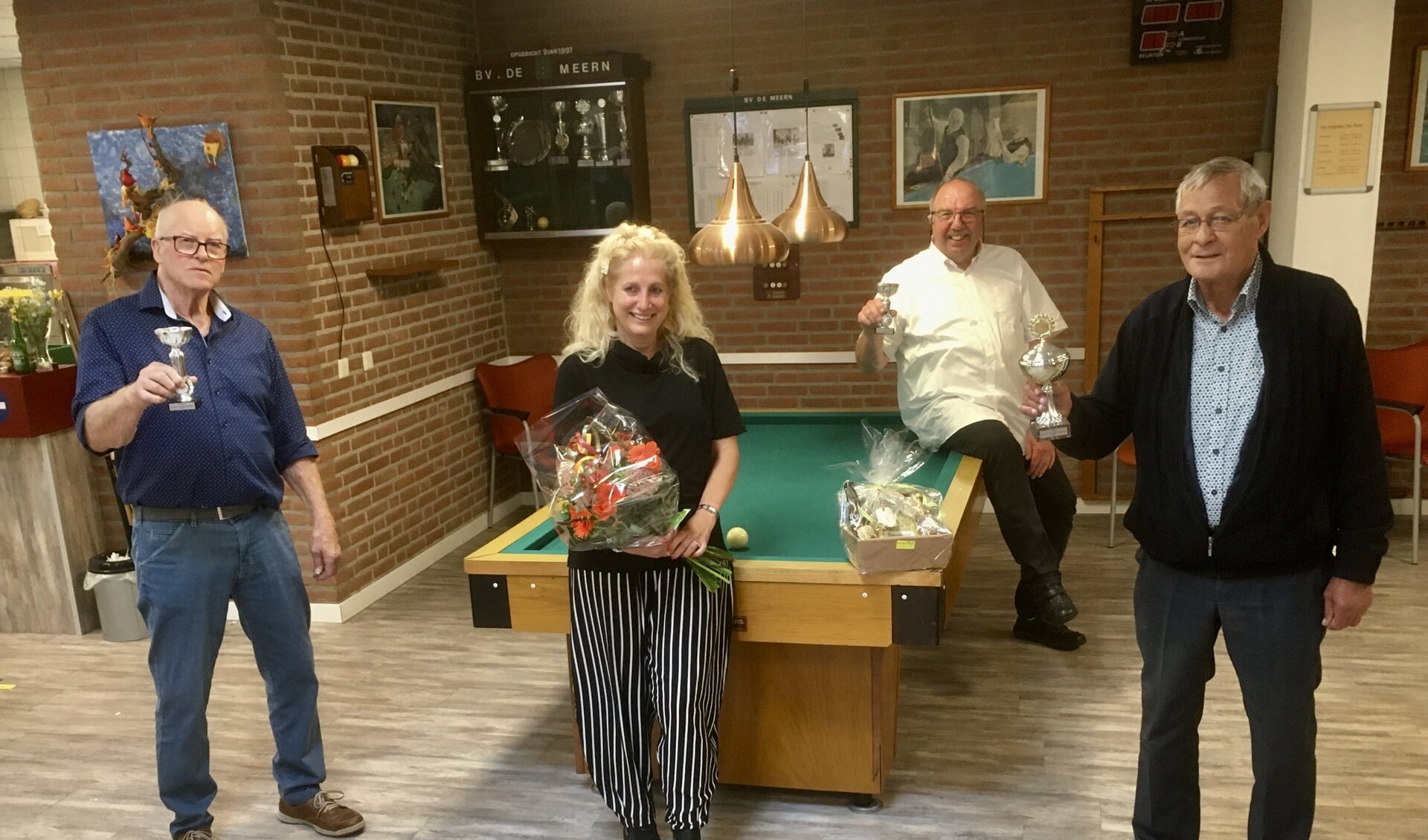 V.l.n.r. Jan Romijn, Conny Verkerk, Lodewijk van Eijk en Arie Miltenburg