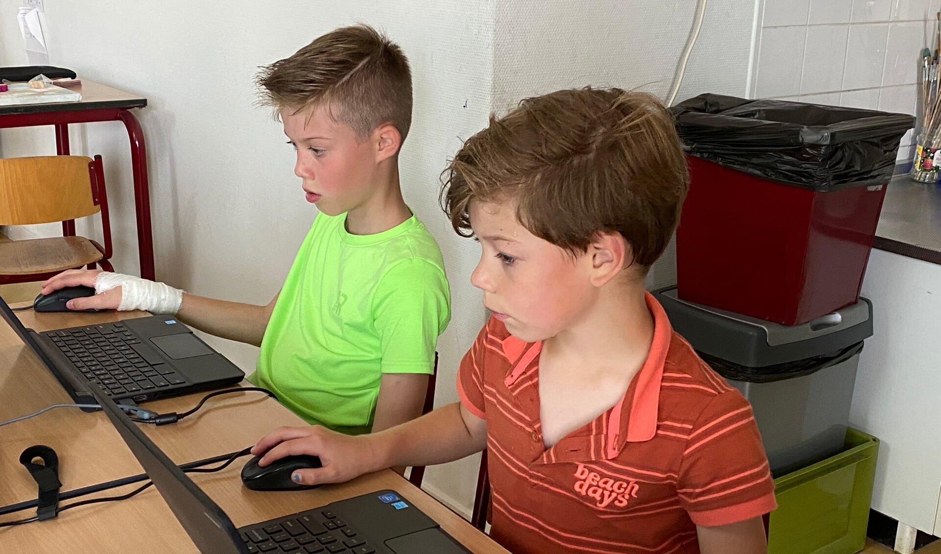 Het programma Scratch helpt de kinderen de juiste instructies te geven aan de computer
