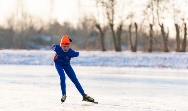 Jeugdschaatser van de Vechtstreek op natuurijs vorige winter