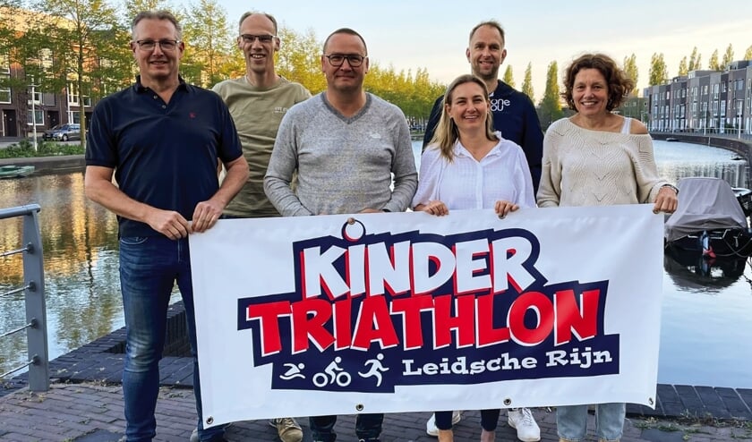 Het team van de Kindertriathlon Leidsche Rijn VLNR: Edwin, Kees, Ivo, Nancy, Mark, Edine en niet op de foto Gerrit zijn er weer klaar voor om er een top(sport)dag van te maken voor de kinderen.