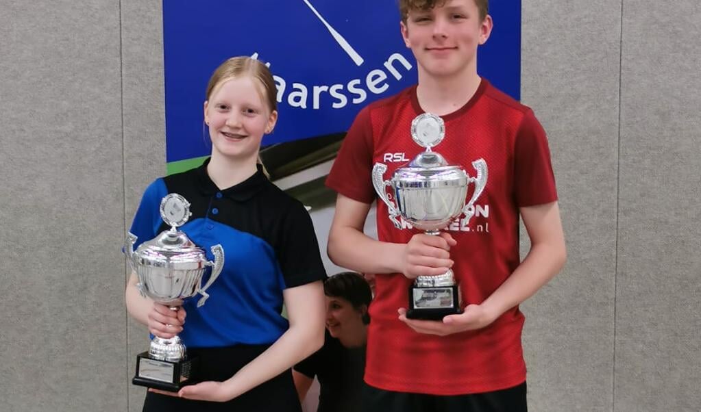 De jeugdclubkampioenen 2024: Eva Veenhof en Tristan Koe