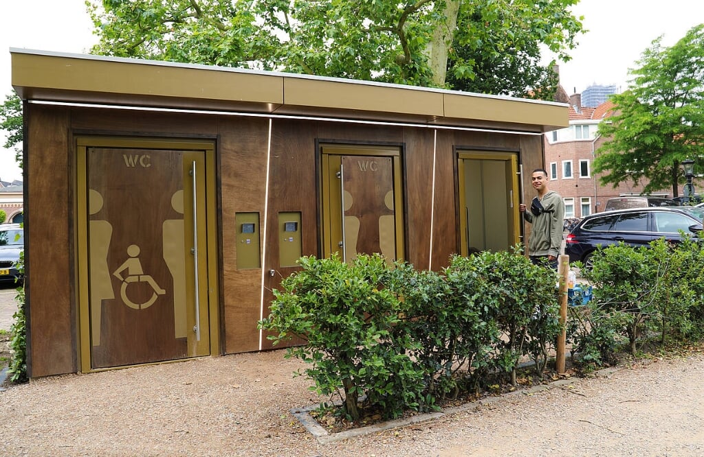 Het nieuwe toiletgebouw in park Lepelenburg.