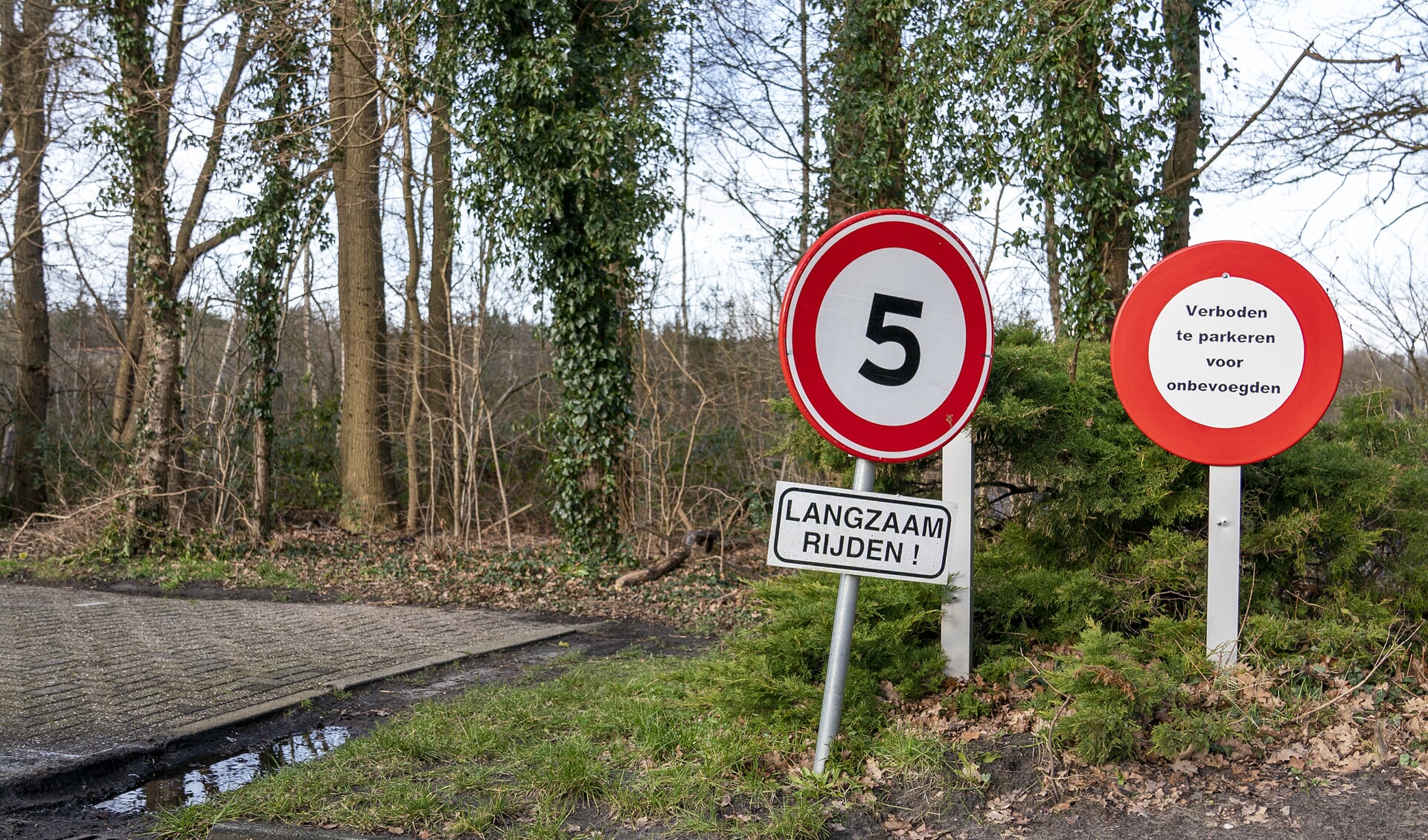 Bij Maeykehiem zijn extra verbodsborden geplaatst Foto Gewoan Dwaan - Douwe Bijlsma