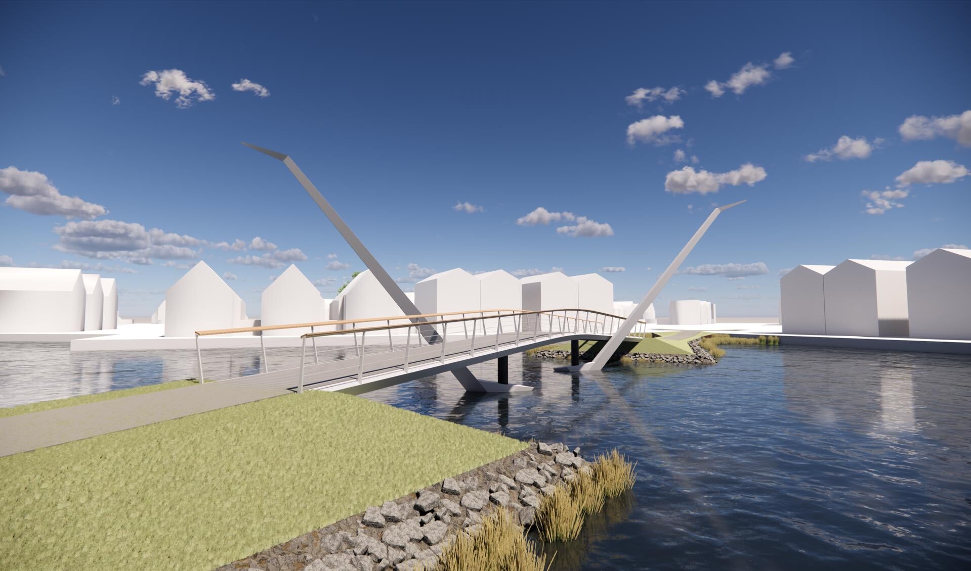 Impressie van de nieuwe brug van IPV Delft