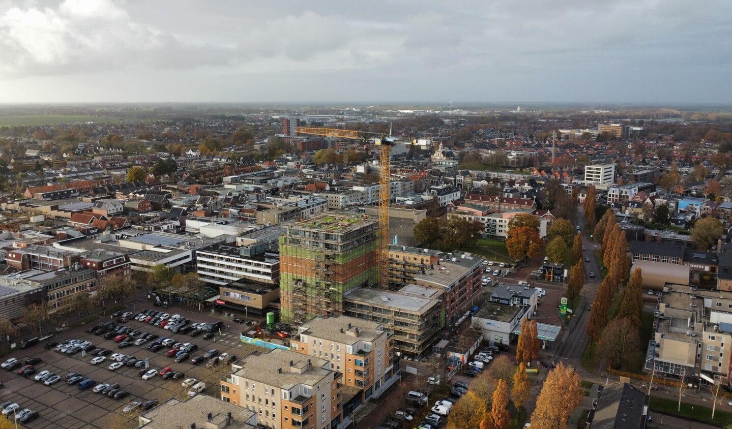 Bouw woontoren Burgemeester Kuperusplein.