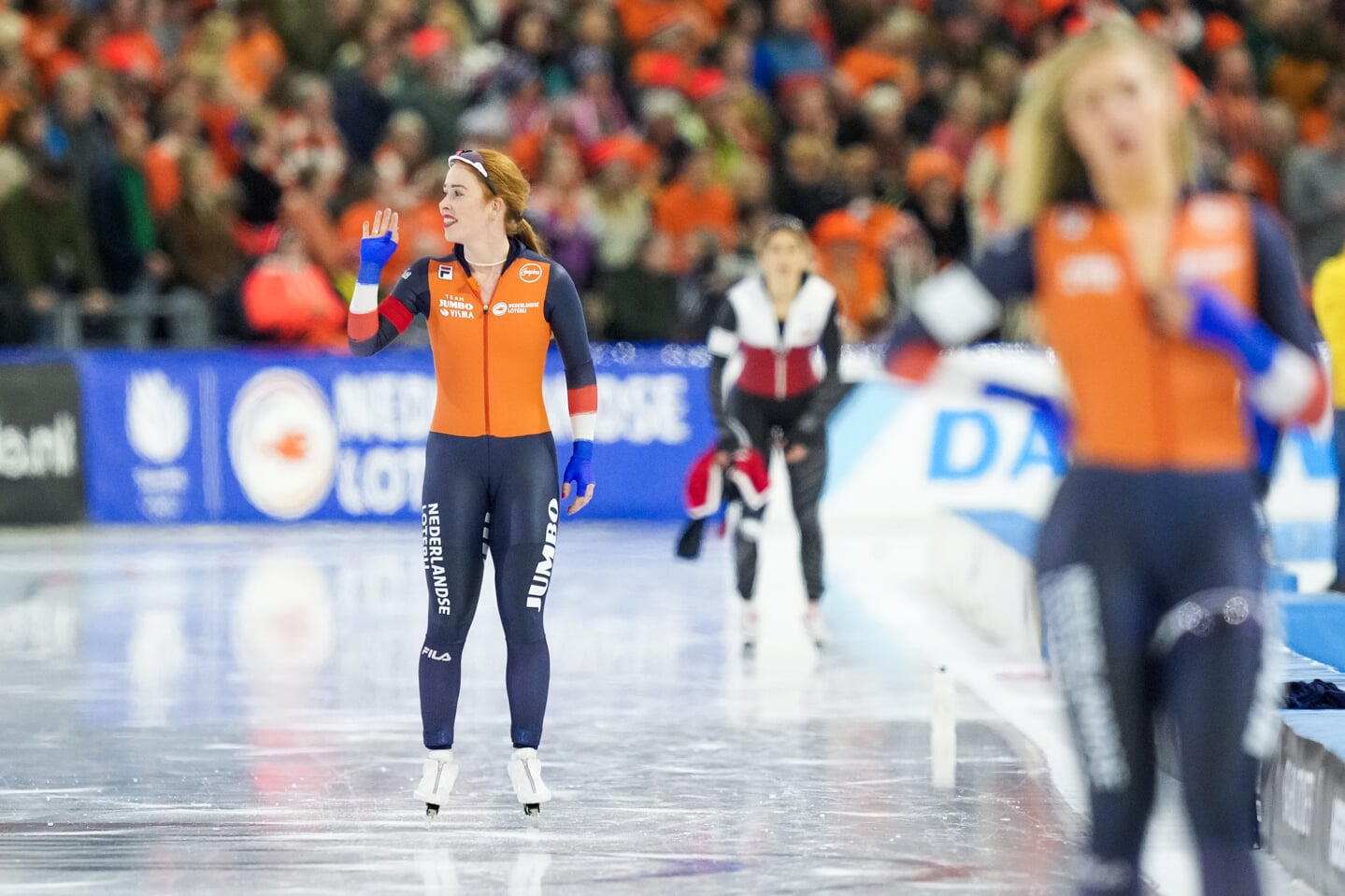 Antoinette Rijpma-De Jong na de 1000 meter.