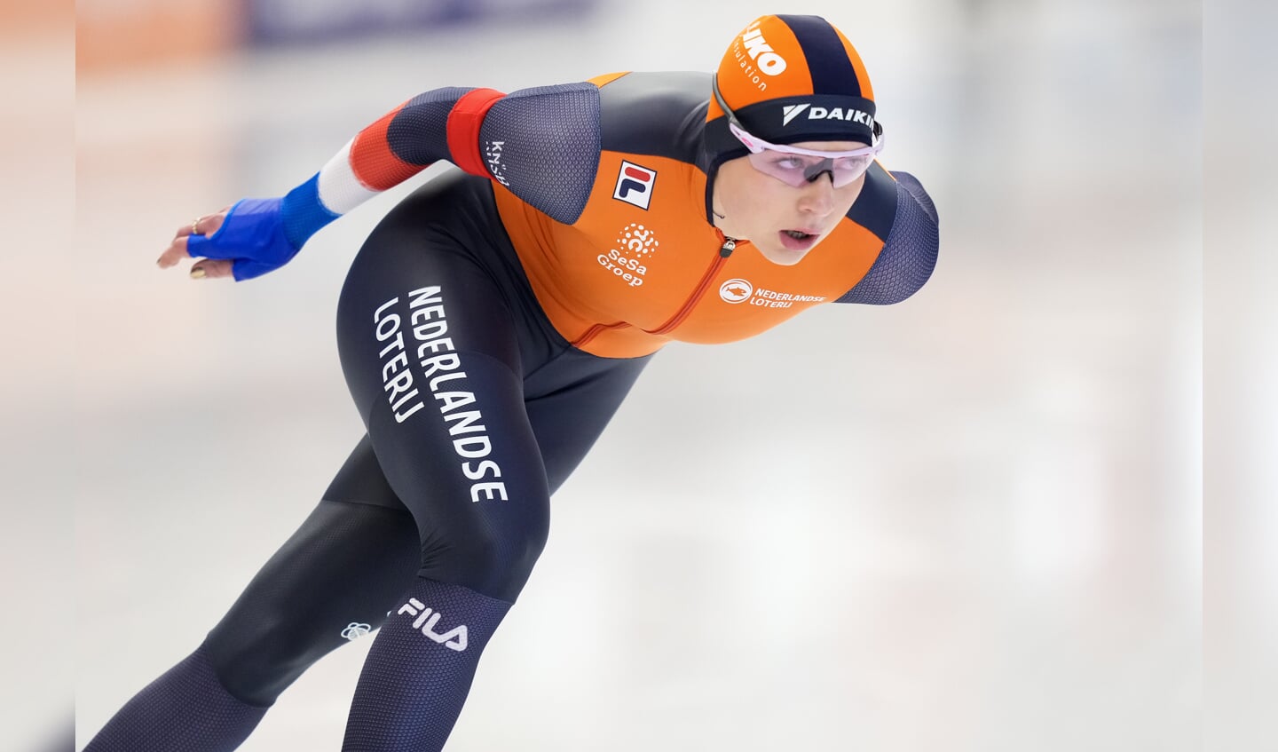 INZELL, GERMANY - MARCH 9: Joy Beune of The Netherlands during the ISU World Speed Skating Allround Championships at Max Aicher Arena on March 9, 2024 in Inzell, Germany. (Photo by Douwe Bijlsma/Orange Pictures)