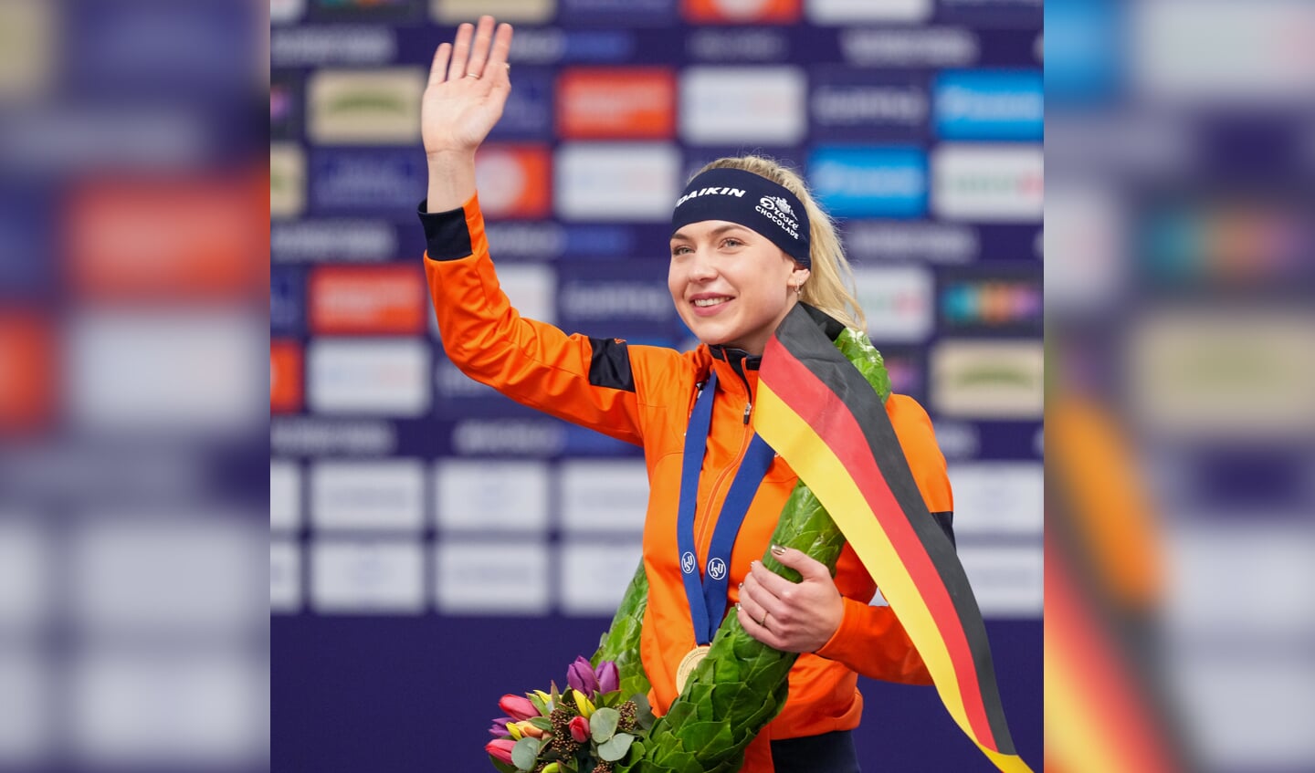 INZELL, GERMANY - MARCH 10: Joy Beune of The Netherlands competing on the Men's 10000m during the ISU World Speed Skating Allround Championships at Max Aicher Arena on March 10, 2024 in Inzell, Germany. (Photo by Douwe Bijlsma/Orange Pictures)