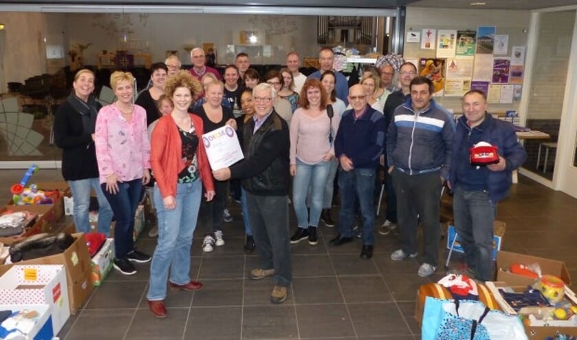 De opbrengst van de kledingbeurs in maart 2018.