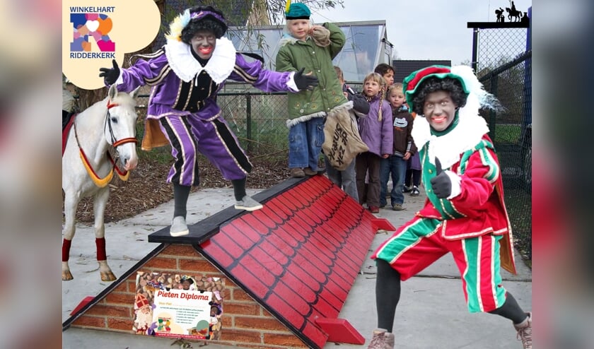 Pieten maken zich op voor hun komst naar het Winkelhart.