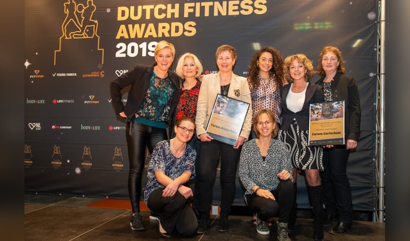 Op het podium van de Fitfair in Utrecht