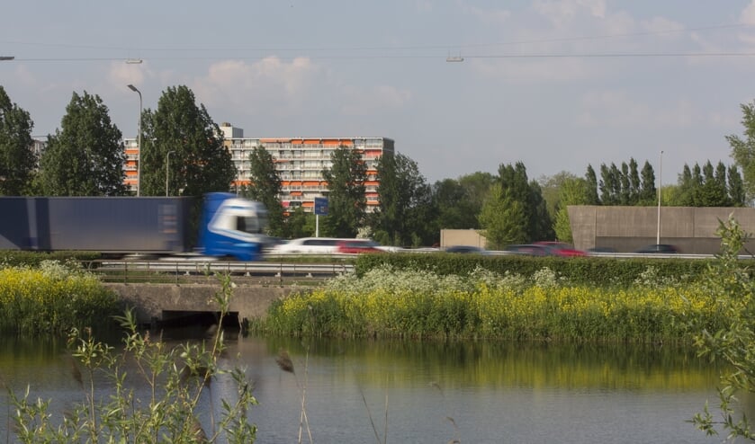 Het gedeelte van Ridderkerk-West waar nog geen scherm staat