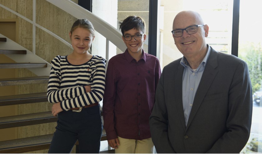 Anaïs Swirc, Maas van der Graaf, burgemeester Jan van Belzen.