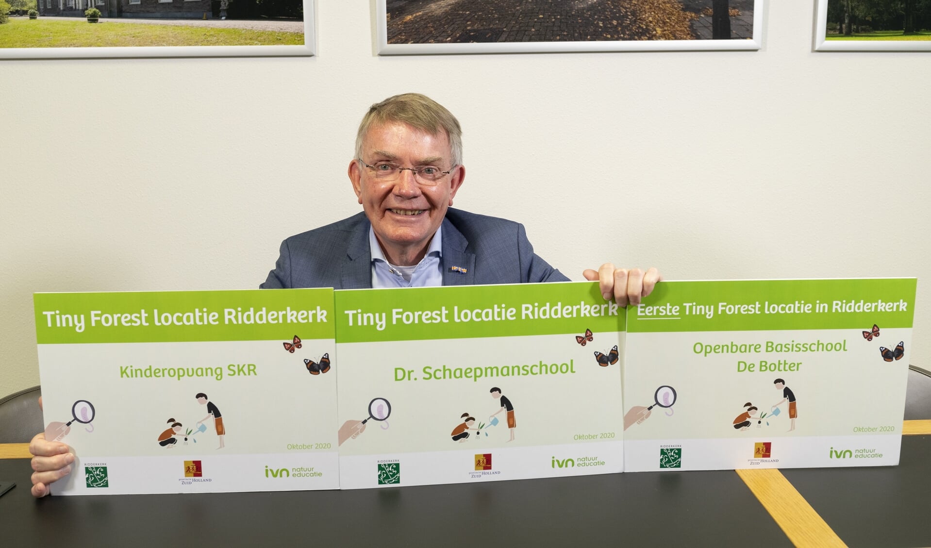 Wethouder Peter Meij maakte donderdag de keuze voor de Tiny Forests bekend