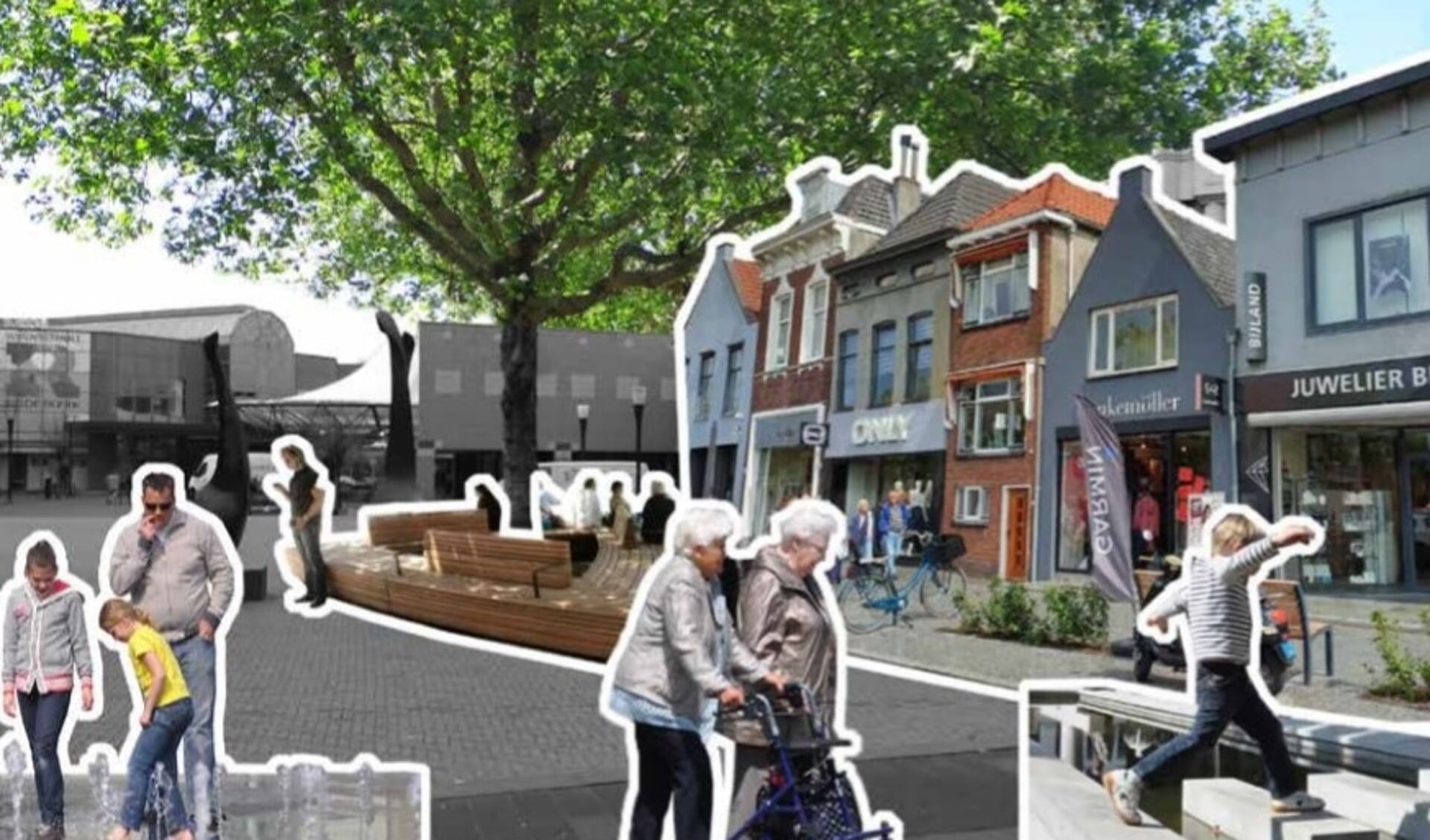 Beeld uit ontwikkelperspectief: Sint Jorisplein met fonteintjes