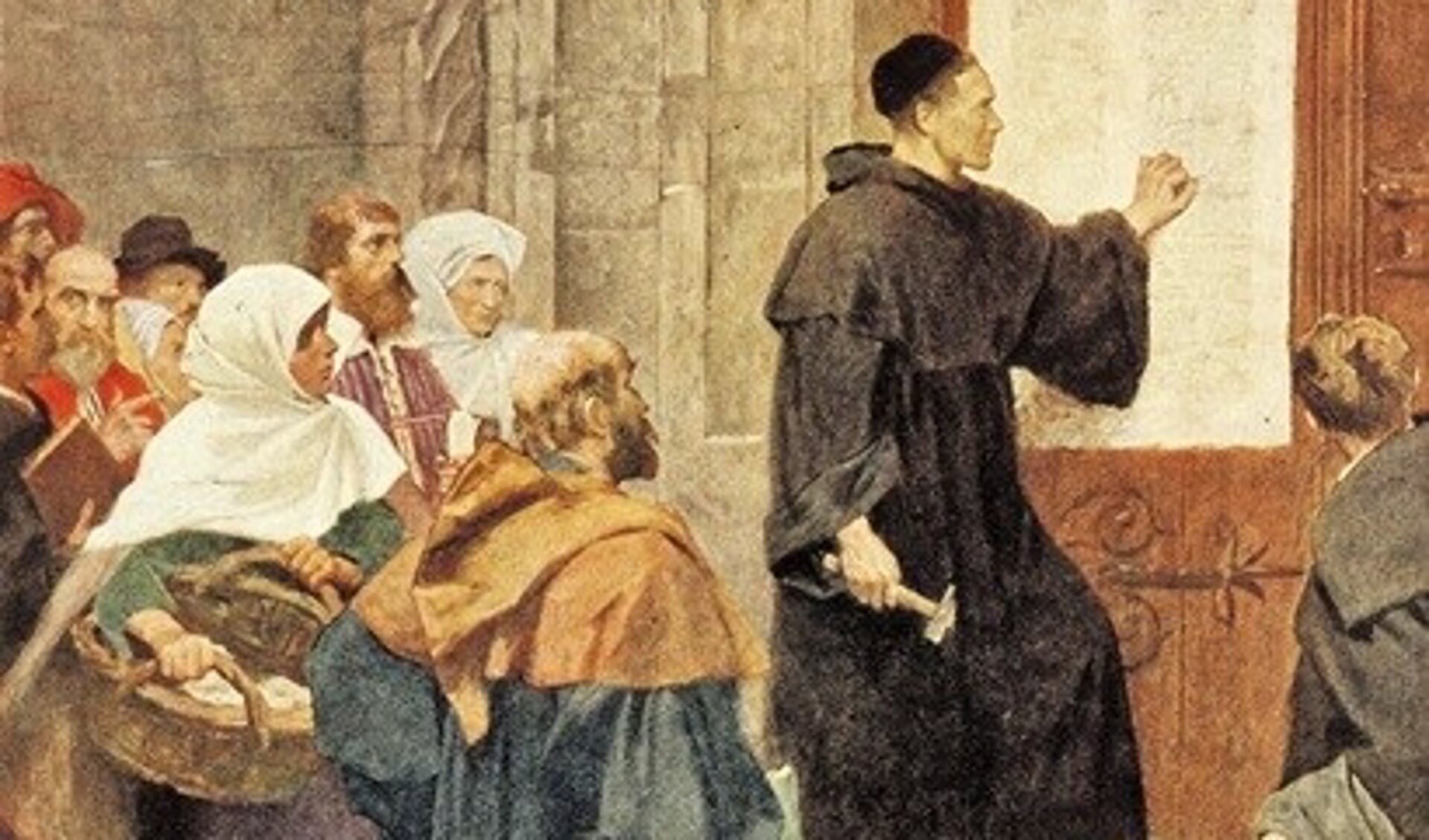 Marten Luther spijkerde zijn 95 stellingen in 1517 aan kerkdeur