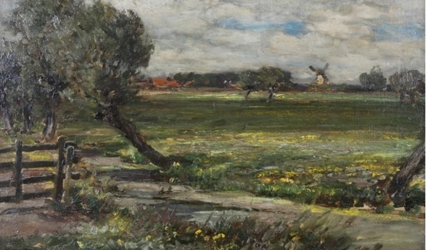 <p>Een Rijsoords werk van Owen Bowen (Engeland) ca. 1900</p>