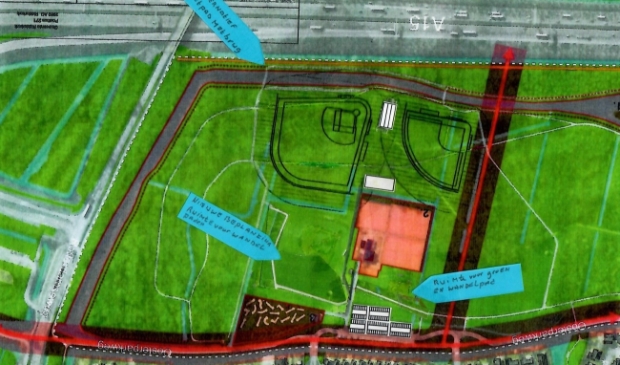<p>De door de bewonersgroep Tarbot voorgestelde locatie Nieuw Zuid.</p>