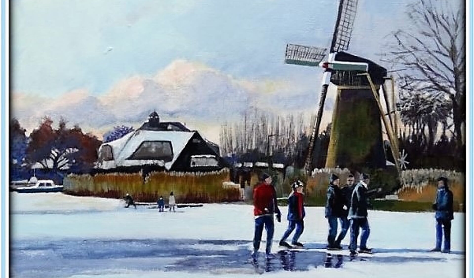 "Schaatsen op de Waal" van Jos Crezée