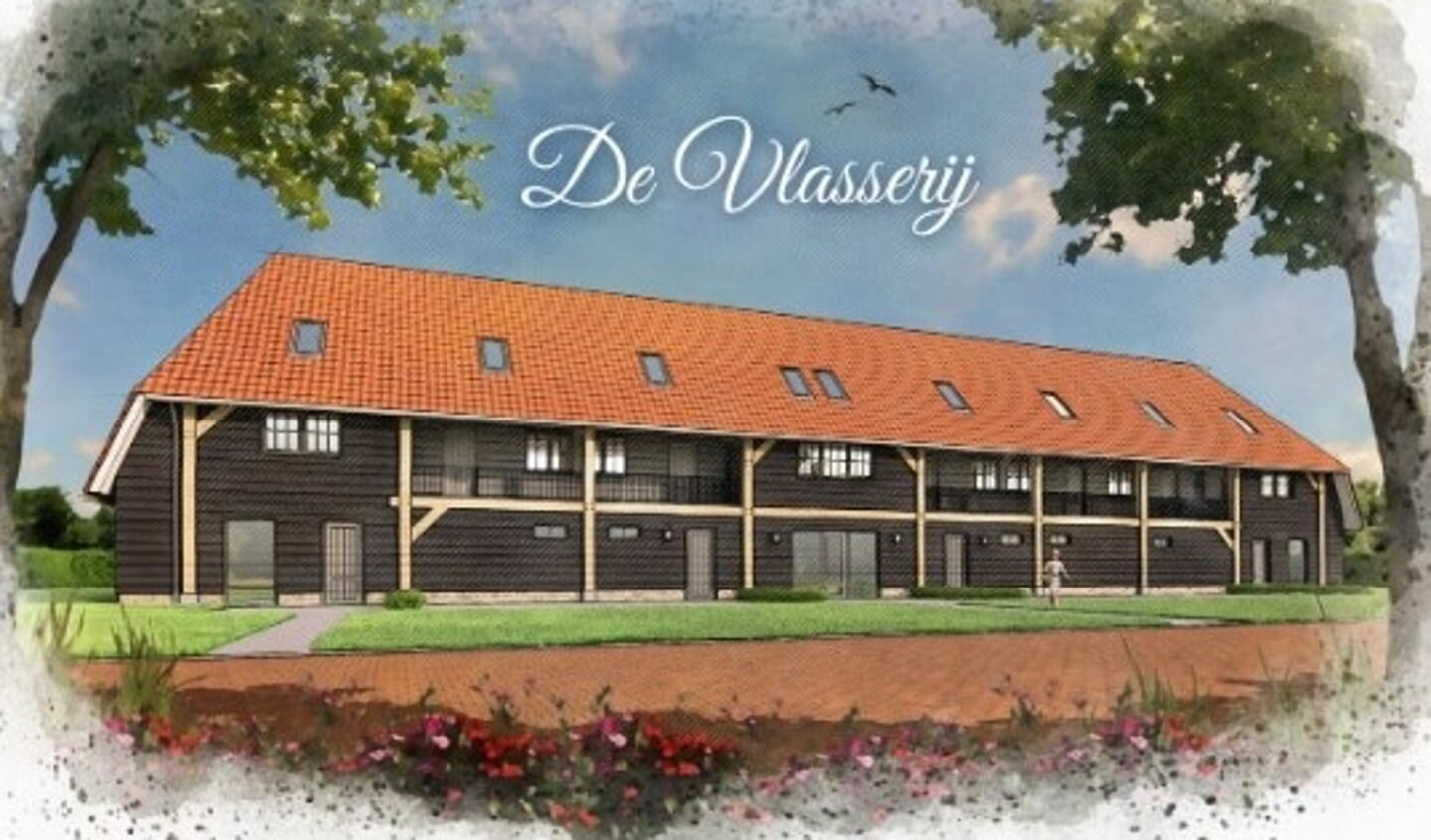 Een van de appartementengebouwen van "De Landerij"