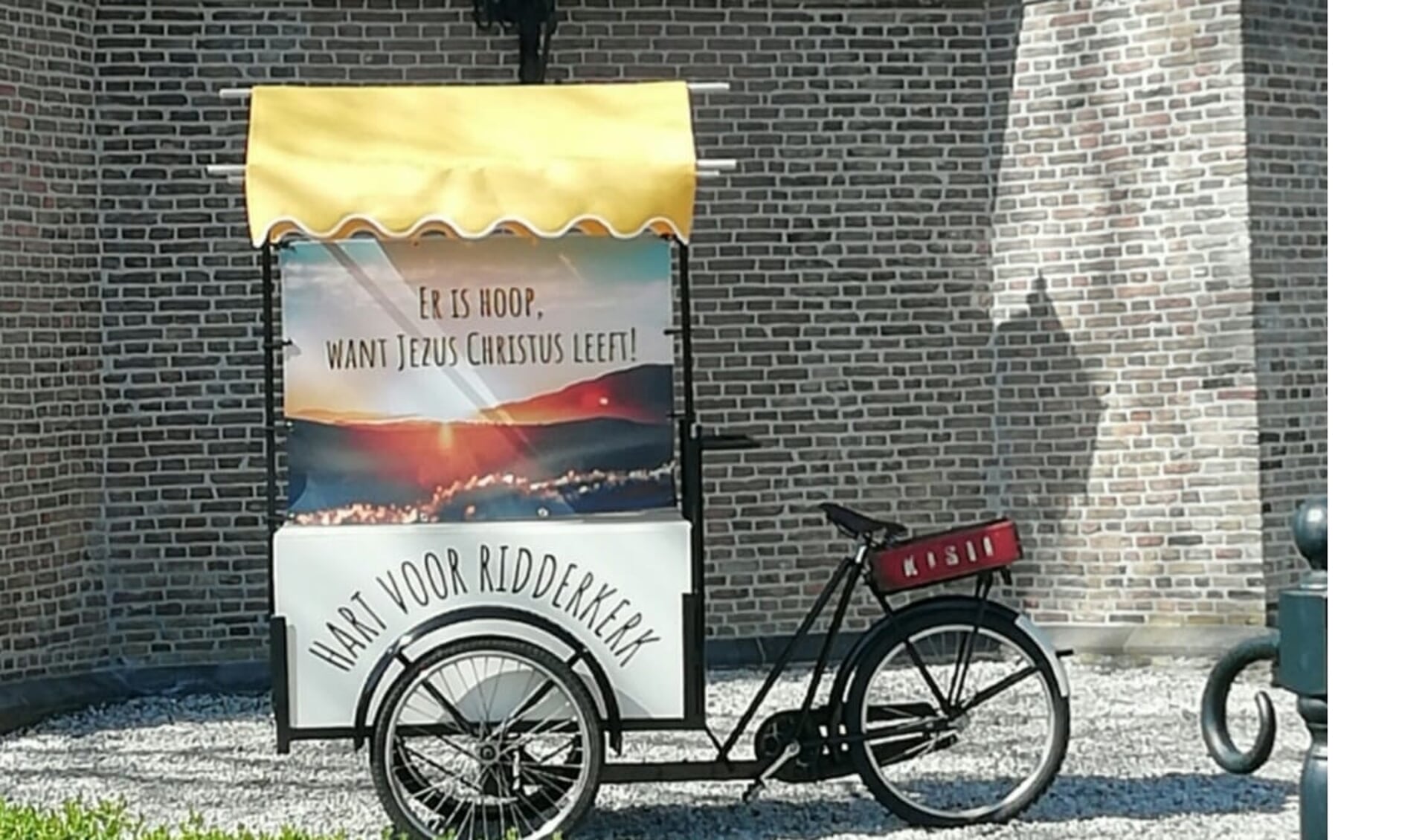 Ook de fietskar word ingezet voor de Paasactie