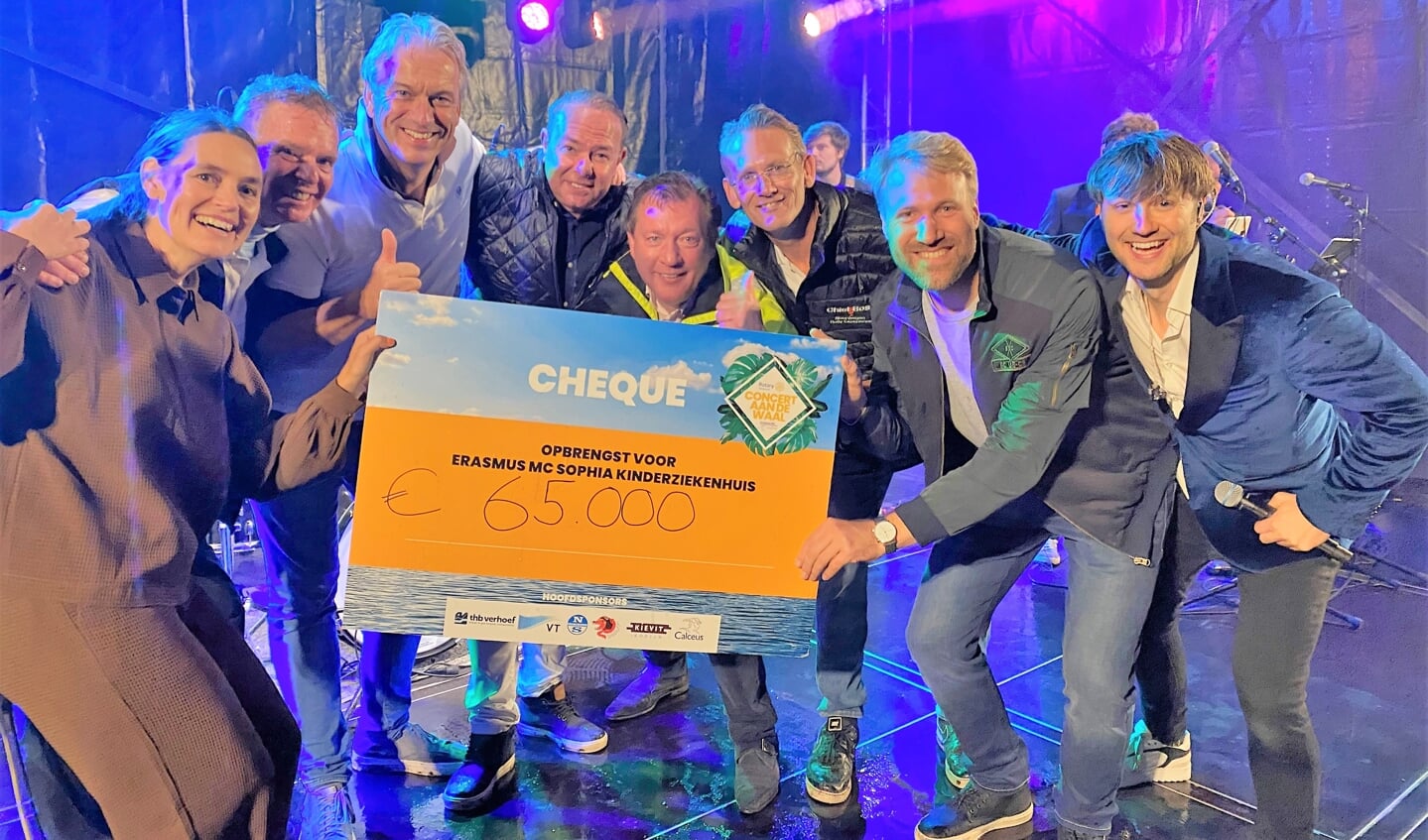 Vreugde na de bekendmaking van het eindbedrag