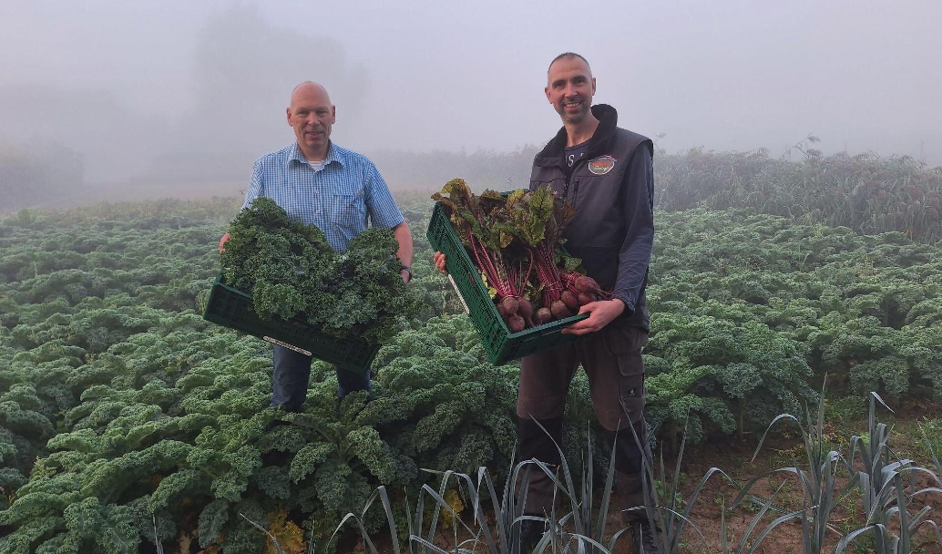 Tuinder Dirk-Jan Polak en bedrijfsleider Sander Nootenboom