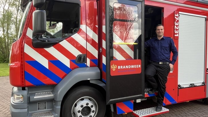 Jeffrey Jacobs in de brandweerkazerne Albrandswaard.