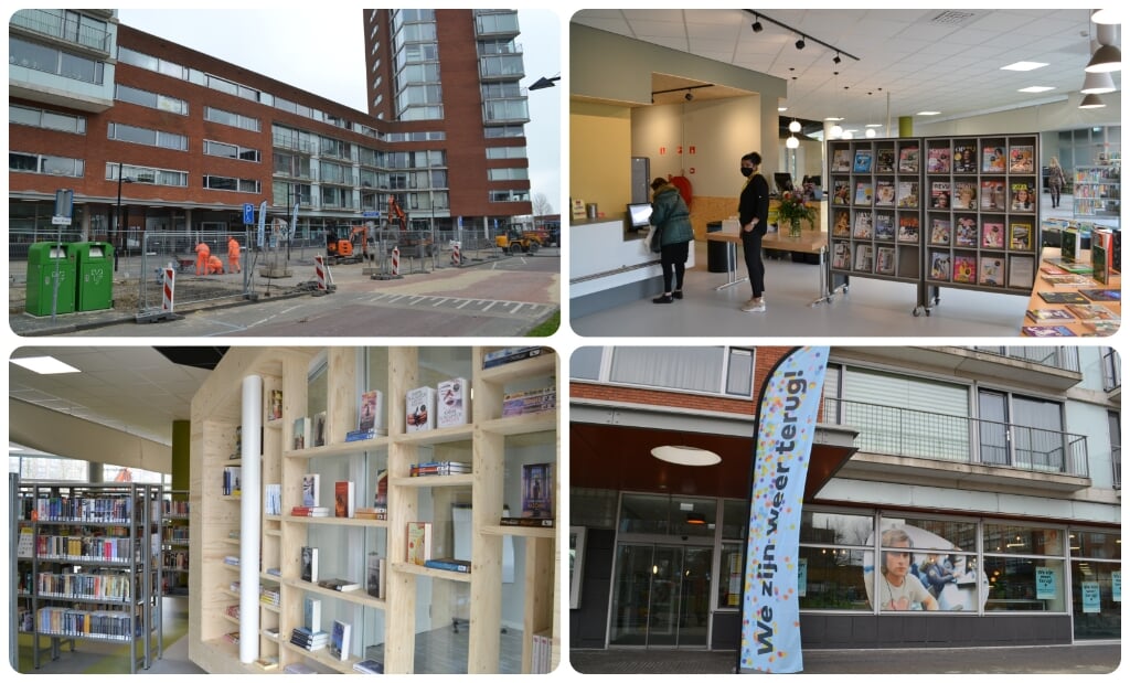 Kalme openingsdag voor de bibliotheek in gebouw 't Plein. 