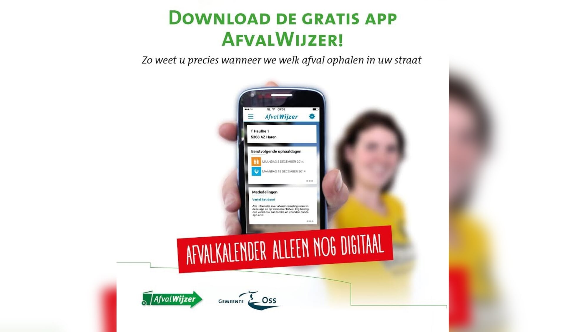 Afvalkalender in gemeente Oss alleen digitaal Adverteren Schaijk