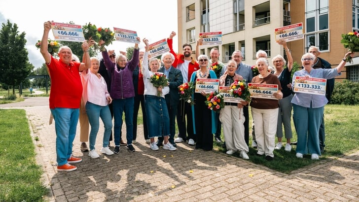 De gelukkige winnaars.
