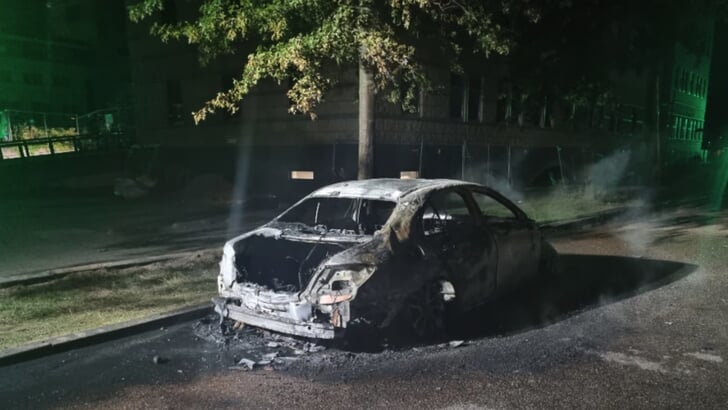 De autobrand op de Siriusdreef.