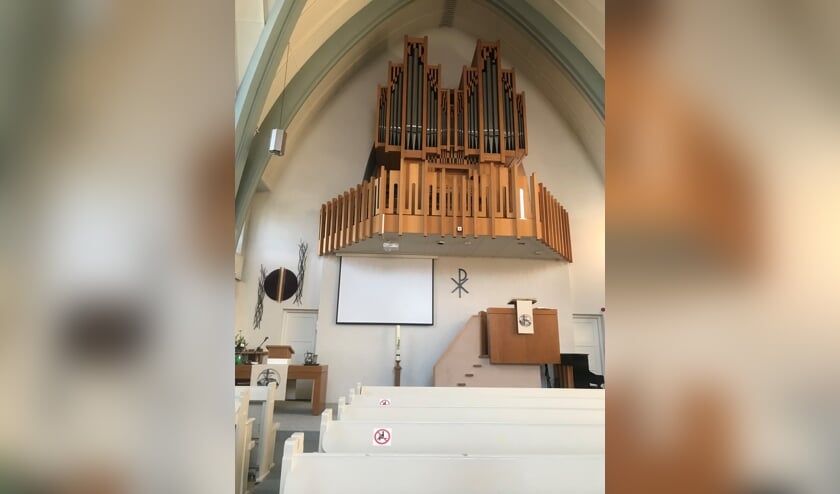 Het orgel in de Ontmoetingskerk aan de Boomkamp in Rijssen.