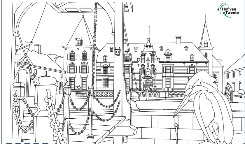 <p>Een kleurplaat van kasteel Twickel. Er zijn ook diverse andere bekende plekken in de Hof als kleurplaat te downloaden.</p>