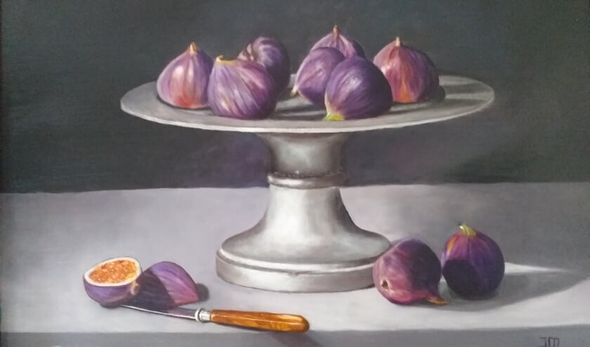 <p>Dit schilderij van Ine Maats is te bewonderen in de maand oktober tijdens de EtalageKunstRoute 2021. Kunstwerken zijn te zien in de etalages en in het Kulturhus. </p>